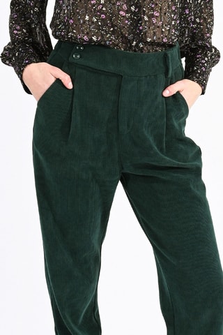 Pantalon en velours - Vert foncé - Molly Bracken