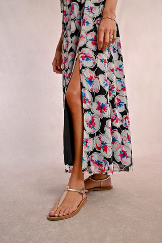 Vestido largo - Blanco y negro - Molly Bracken