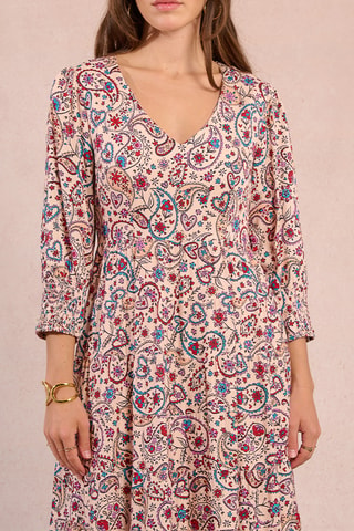 Robe longue - Ivoire et rose - Molly Bracken