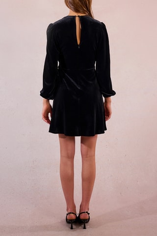 Robe portefeuille en velours - Noir - Molly Bracken