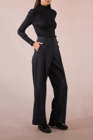 Pantalon large - Gris foncé - Molly Bracken