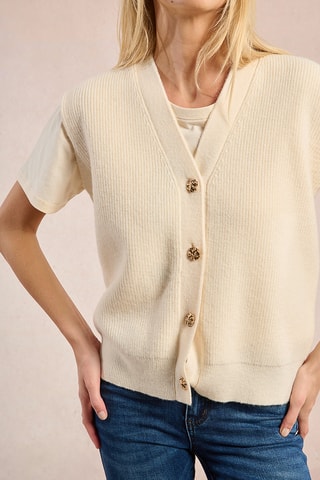 Gilet sans manches - Ecru - Molly Bracken