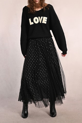 Jupe plissée taille haute - Noir - Molly Bracken