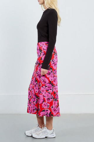 Jupe midi taille haute - Rouge - Lili X Molly