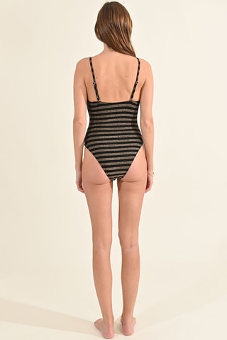 Maillot 1 pièce - Noir et doré - Molly Bracken