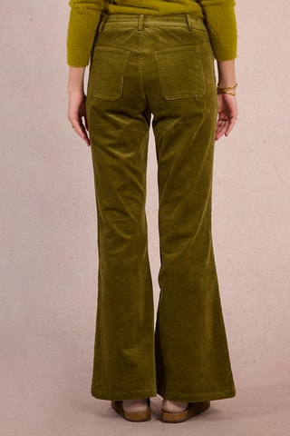 Pantalon flare en velours - Kaki - Molly Bracken
