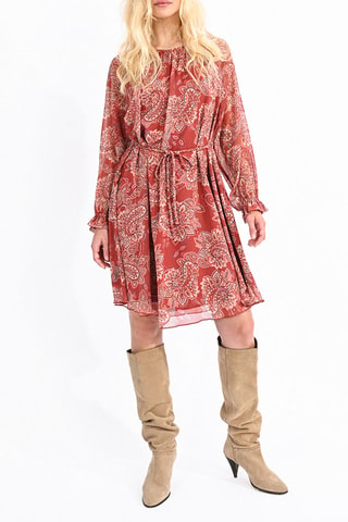 Vestido recto - Rojo teja - Molly Bracken