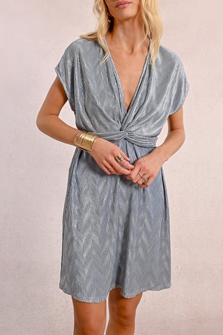 Vestido drapeado - Gris oscuro - Molly Bracken