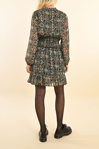 Vestido recto - Negro y verde oliva - Molly Bracken