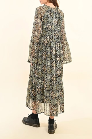 Vestido midi - Negro y verde oliva - Molly Bracken