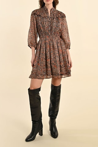 Vestido evasé - Marrón - Molly Bracken