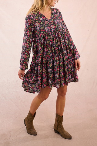 Robe plissée - Noir - Molly Bracken