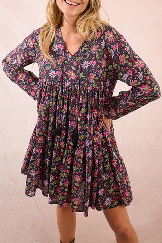 Robe plissée - Noir - Molly Bracken