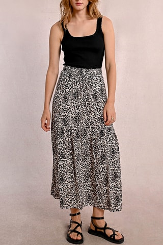 Jupe longue taille haute - Beige - Molly Bracken