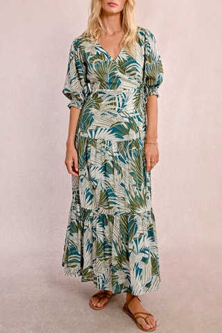 Vestido cruzado - Caqui - Molly Bracken