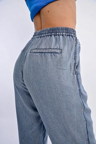 Pantalon droit taille haute - Bleu cobalt - Molly Bracken