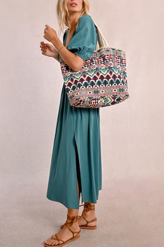 Cabas - Vert foncé et beige - Molly Bracken