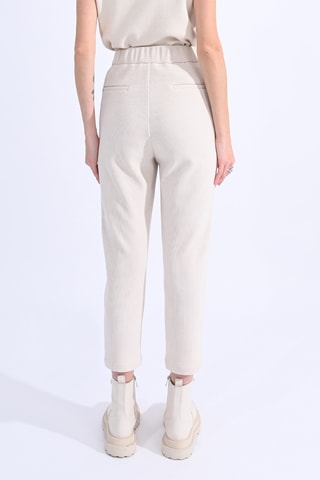 Pantalon 7/8 en velours taille haute - Ecru - Molly Bracken