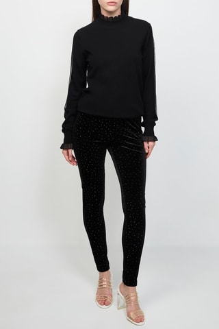 Legging en velours - Noir - Lili Sidonio