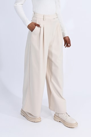 Pantalon wide legs - Beige - Molly Bracken
