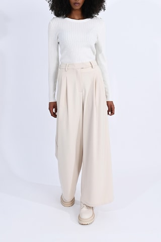 Pantalon wide legs - Beige - Molly Bracken
