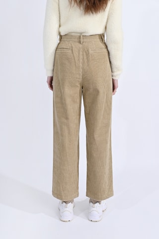 Pantalon en velours taille haute - Beige - Molly Bracken