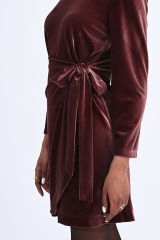 Robe droite en velours - Bordeaux - Molly Bracken