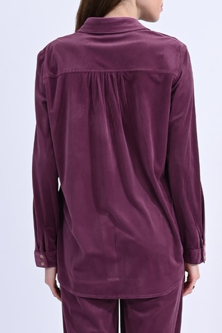 Chemisier en velours - Violet - Molly Bracken