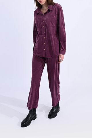 Chemisier en velours - Violet - Molly Bracken