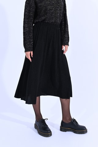 Jupe midi taille haute - Noir - Molly Bracken