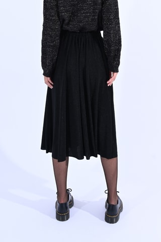 Jupe midi taille haute - Noir - Molly Bracken