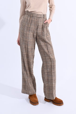 Pantalon taille haute - Taupe chiné - Molly Bracken