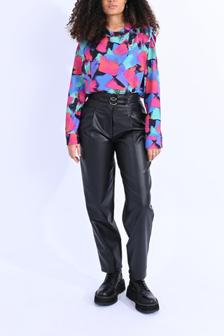Pantalon taille haute - Noir - Lili Sidonio