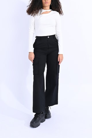 Pantalon cargo - Noir - Lili Sidonio