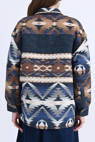 Surchemise - Beige et bleu - Molly Bracken