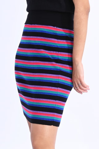 Jupe fourreau taille haute - Noir et fuchsia - Lili Sidonio