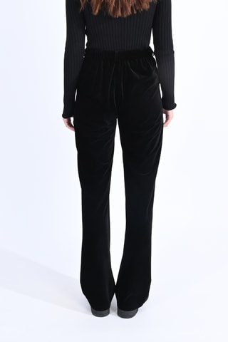 Pantalon wide legs en velours - Noir - Molly Bracken