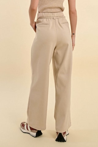 Pantalon taille haute - Crème - Molly Bracken