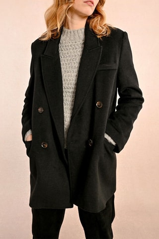 Manteau en laine - Noir - Molly Bracken