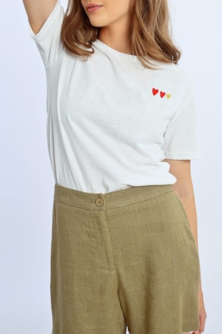 T-shirt - Blanc et rouge - Lili Sidonio