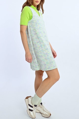Robe trapèze - Blanc et violet - Lili Sidonio