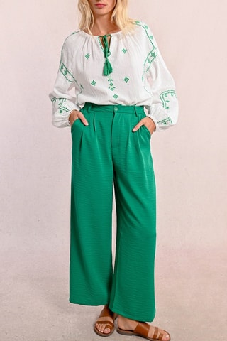 Pantalon taille haute - Vert clair - Molly Bracken