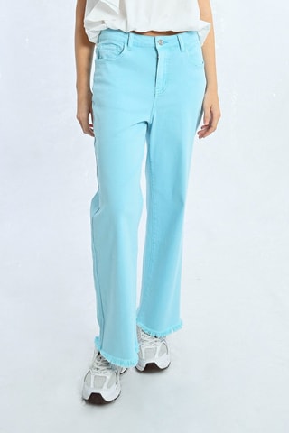 Jean taille haute - Turquoise - Lili Sidonio