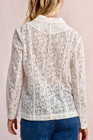 Veste en dentelle - Blanc - Molly Bracken