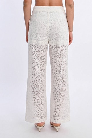 Pantalon en dentelle - Blanc - Molly Bracken