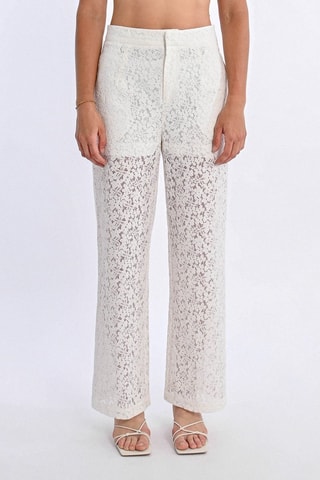 Pantalon en dentelle - Blanc - Molly Bracken