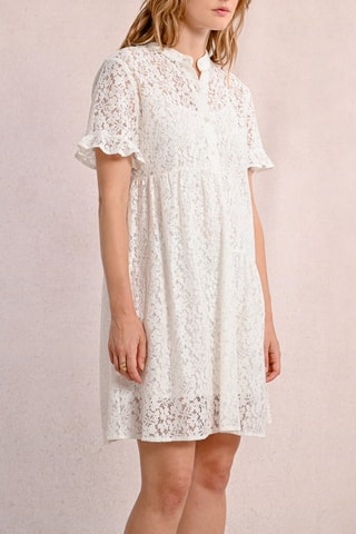 Vestido de encaje - Blanco