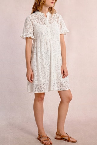 Vestido de encaje - Blanco