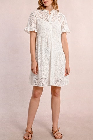 Vestido de encaje - Blanco