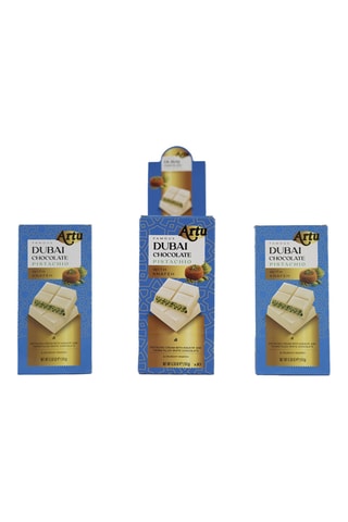 4 x Tablettes de chocolat blanc Dubai Style - Pistache - 100 g